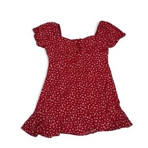 Fashion Nova Red Floral Mini Dress